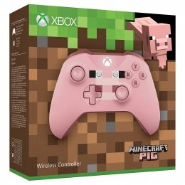 Xbox One Wireless Controller Minecraft pig 3,5mm-es jack csatlakozóval (vezeték nélküli kontroller, rózsaszín)  xbox-one