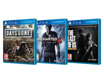 PS4 Apocalypse Bundle (Days Gone + Uncharted 4 + The Last of Us Remastered) PlayStation 4
