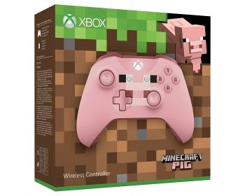 Xbox One Wireless Controller Minecraft pig 3,5mm-es jack csatlakozóval (vezeték nélküli kontroller, rózsaszín)  Xbox One