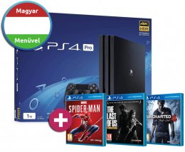 PlayStation 4 Pro 1TB (PS4 Pro) + Spider-Man + The Last of Us + Uncharted 4 playstation-4
