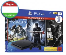 Sony PS4 Slim 1TB + Horizon Zero Dawn + Uncharted 4 + The Last of Us (Hits Bundle) playstation-4