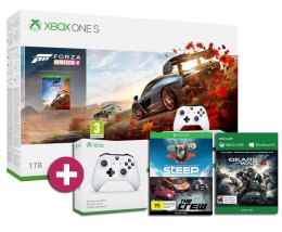 Xbox One S 1TB + Forza Horizon 4 + Wireless Controller + Gears of War 4 + Steep + The Crew xbox-one