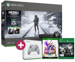 Xbox One X 1TB + Metro Exodus + Just Dance 2019 + Xbox One Grey/Green Controller + Gears of War 4 xbox-one